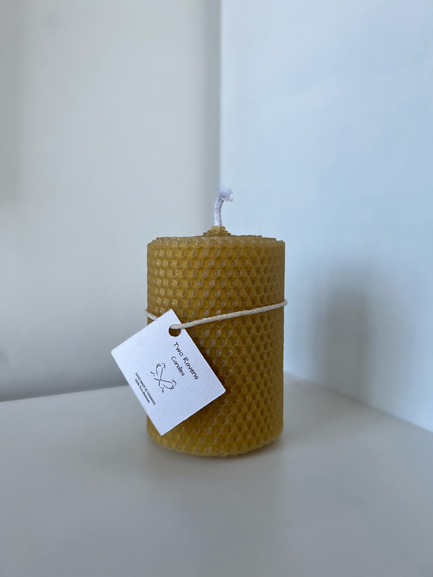 Two Ravens Candles - Beeswax Pillar Candle