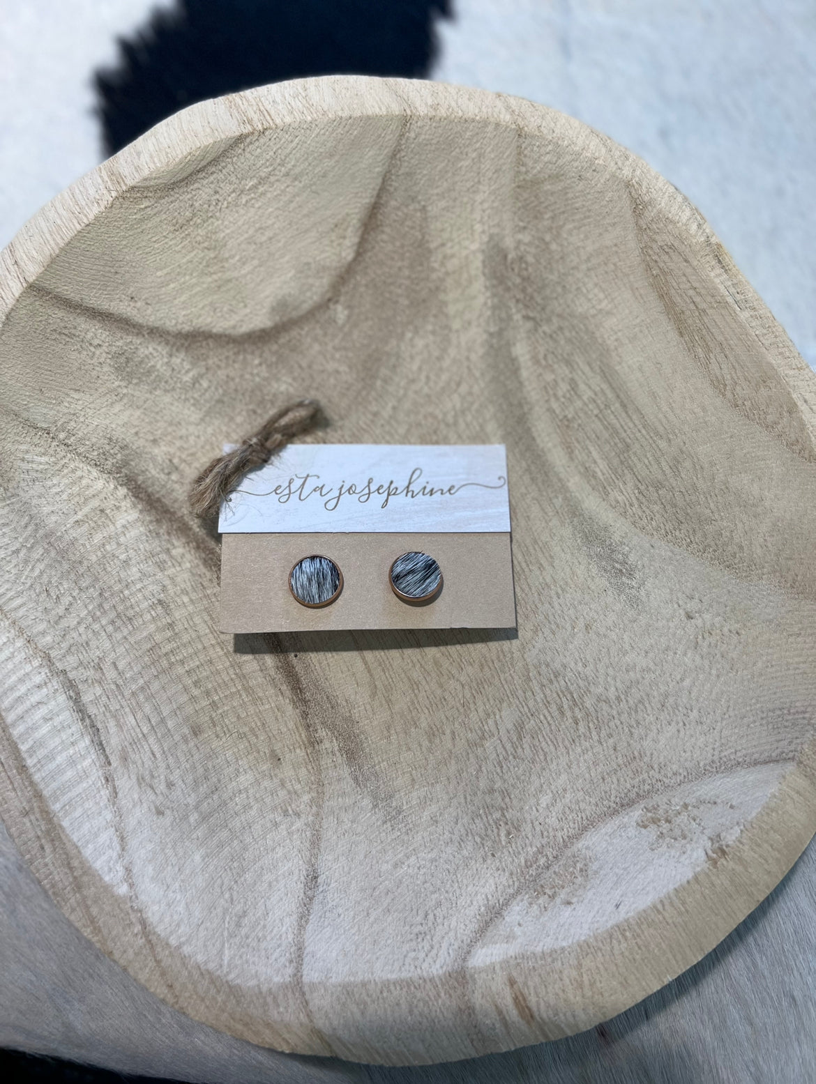 Esta Josephine - Cowhide Earrings