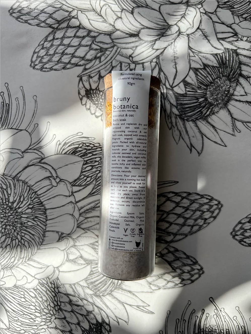 Bruny Botanica - Botanical Bath Soak - Coconut & Oat