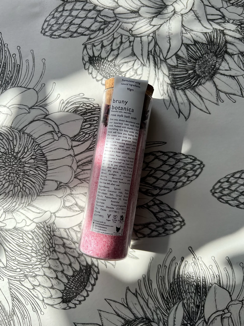 Bruny Botanica - Botanical Bath Soak - Rose Mylk