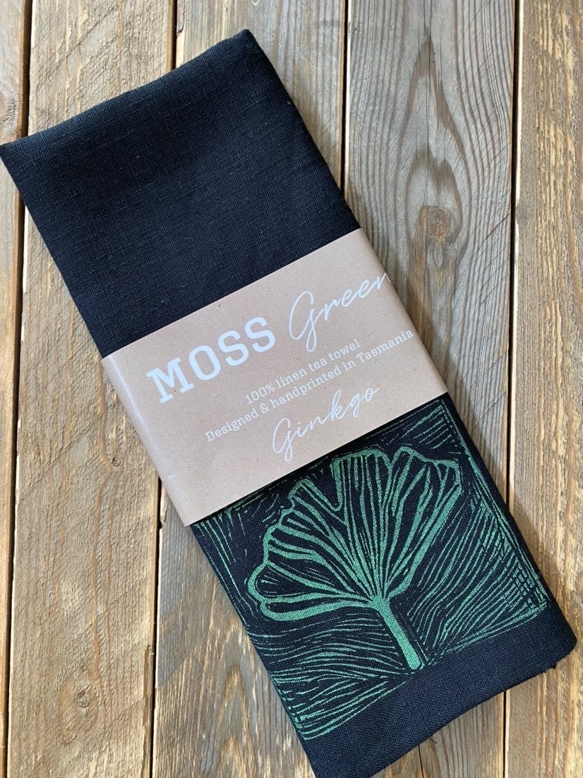 Moss Green - Linen Tea Towels
